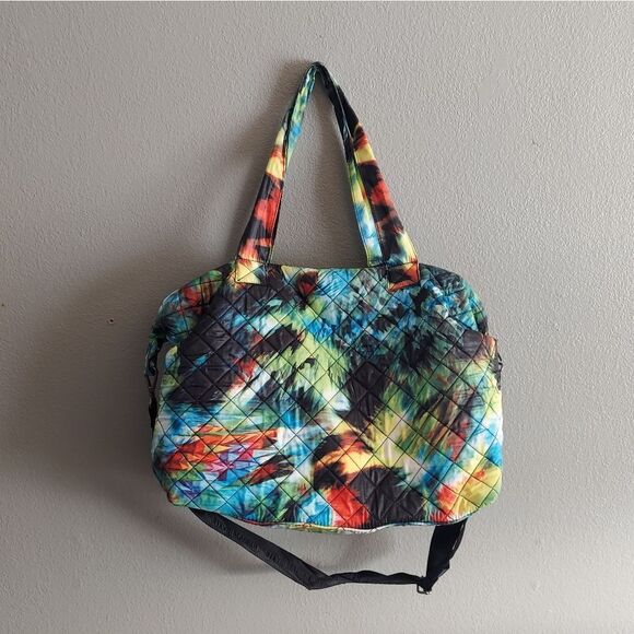 Steve Madden Large Multicolor Tie Dye Tote Duffle Bag - Picture 3 of 6